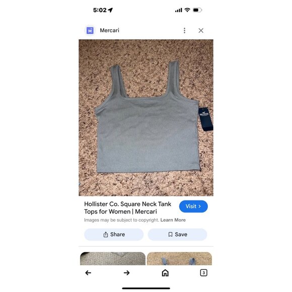 Holister Size Women’s Small Square Neck Ribbed Tank Tops Set of 2 - Picture 16 of 16